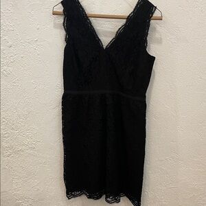LOFT Black Lace Sleeveless Dress